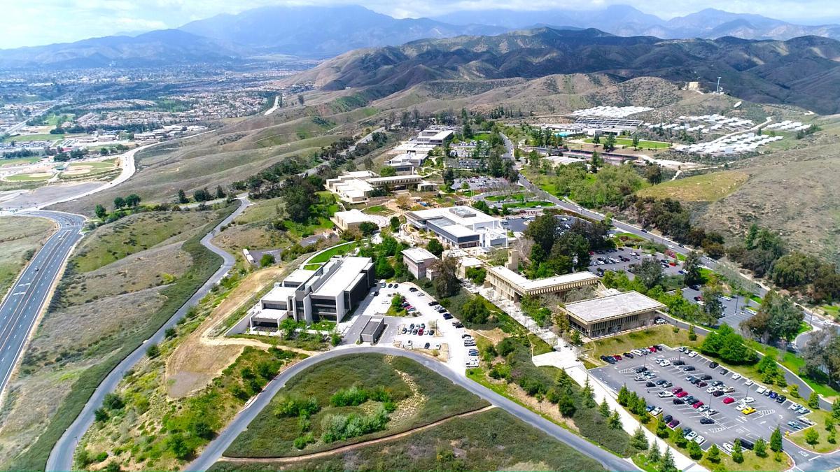 Aerial view of campus